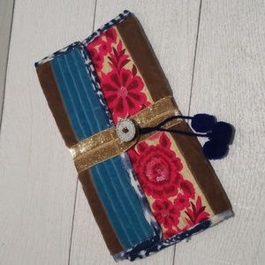 Moonday collection boho multicolor trifold clutch